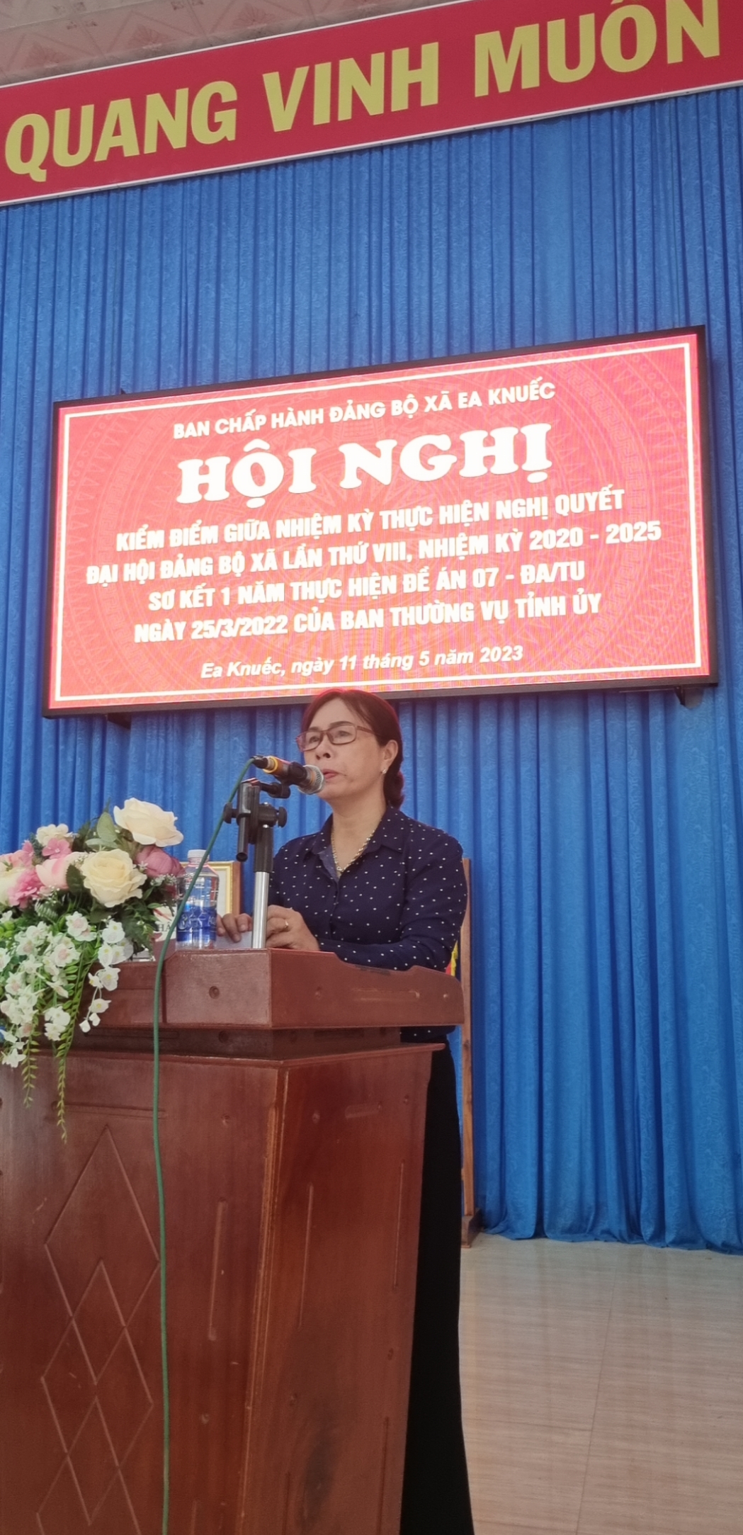 ĐẢNG ỦY XÃ EA KNUẾC KIỂM ĐIỂM GIỮA NHIỆM KỲ THỰC HIỆN NGHỊ QUYẾT ĐẠI HỘI ĐẢNG BỘ XÃ LẦN THỨ VIII.